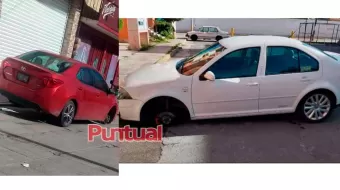 Dos vehículos más desvalijados en calles de Texmelucan