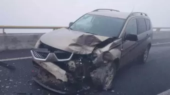 Se estrellaron 7 autos en la autopista México-Tuxpan