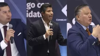 Candidatos a la gubernatura de Puebla se reúnen con empresarios