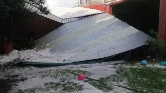 Granizada causó daños en Yehualtepec, no hubo lesionados