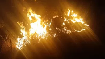Por cuarta vez se incendia el cerro de San Francisco Tepeyacac en Texmelucan