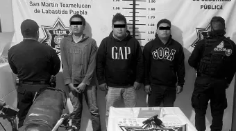 Por delitos contra la salud y armas de fuego, detienen a tres sujetos en Texmelucan