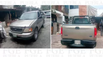 FGE recupera camioneta robada en supermercado de Ocotlán; la hallaron en Texmelucan