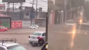 Lluvia intensa azota Puebla capital y sus municipios