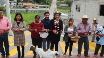 Ariadna Ayala entregó obras en tres juntas auxiliares de Atlixco 