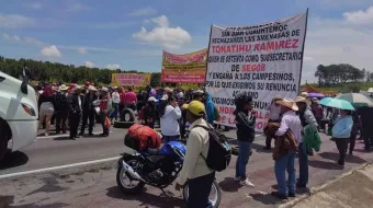 Cumplieron ejidatarios de Tlahuapan 8 horas con cierre de autopista y federal México-Veracruz