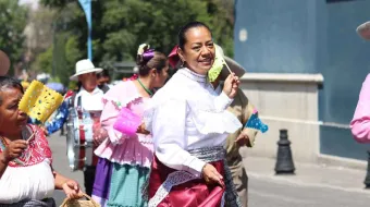 Ariadna Ayala encabeza convite de invitación al Gobierno de Puebla para el Festival Huey Atlixcáyotl