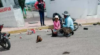 Borracho motociclista arrolló a madre e hija en Tlahuapan 