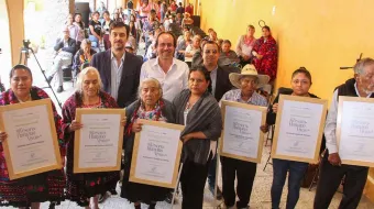 Seis “Tesoros Humanos Vivos” de Puebla reciben reconocimiento por su patrimonio cultural