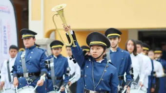 Bandas de Guerra de San Andrés Cholula recibieron reconocimientos