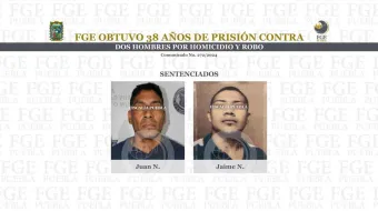 Dan 38 años de prisión contra dos hombres por homicidio y robo