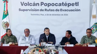 En territorio, el gobernador Armenta supervisa rutas del Popocatépetl