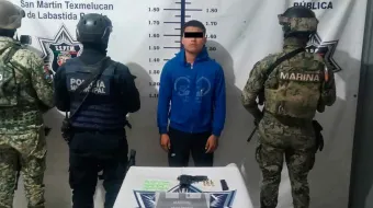 Operativo en Texmelucan deja la captura a integrante de ‘Los Sapos’ con arma y droga