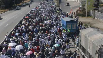 MARCHA. Bodegueros y comerciantes de la Central de Abasto piden freno a delitos 