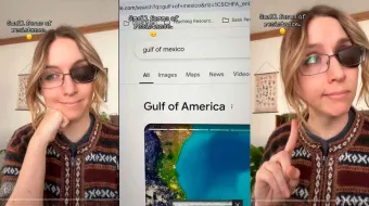 Jovencita se hace viral al corregir a  Maps; y decirle que no es Golfo de América sino Golfo de México 