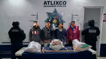 Caen cuatro ladrones de cables en Atlixco