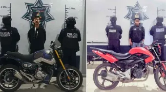 Dos Detenidos y cuatro motocicletas recuperadas en operativo antirrobo en Atlixco