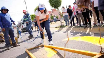 Promueve Lupita Cuautle entornos limpios y seguros en San Andrés Cholula
