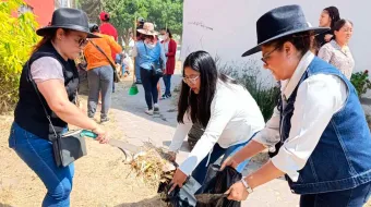 SMDIF Cuautlancingo realiza faena comunitaria en la Reserva Territorial Quetzalcóatl