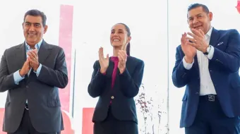 Sheinbaum reconoció el trabajo de Armenta y de Sergio Salomón en Puebla