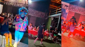 VIDEO. Intentan acuchillar a payaso durante fiesta infantil en Nuevo León