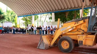 Mejorarán la cancha deportiva de la primaria "Braulio Rodríguez" en Atlixco