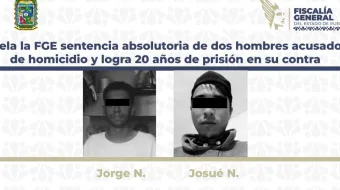 Apela la FGE sentencia absolutoria de dos hombres acusados de homicidio y logra 20 años de prisión