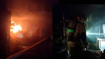 Incendio en cocina de restaurante chino de Texmelucan provoca daños materiales