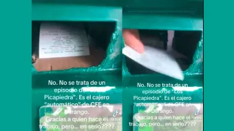 Cajero “manual” de la CFE se vuelve viral en Durango: detrás del aparato, un humano atendía pagos