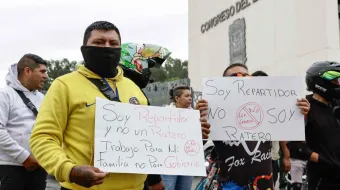 Manifestaciones de motociclistas para detener la Ley Chaleco en Puebla