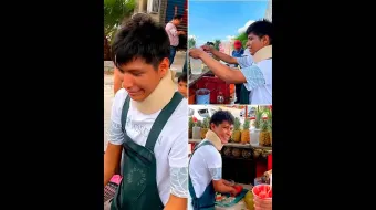 Misael vuelve a las calles de Tehuacán con su característico optimismo tras brutal agresión