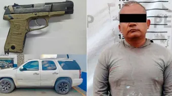 Fue detenido un hombre armado en camioneta blindada en Tepeojuma 