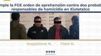  Detienen a dos presuntos responsables de homicidio en Xiutetelco
