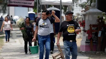 Pee a fuertes lluvias descartan riesgos en el Panteón Municipal 