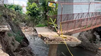 Atlixco analiza nuevo puente peatonal tras colapso en barranca Cantarranas