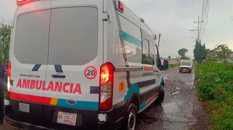 Atiende San Pedro Cholula incidente de motociclista en San Diego Cuachayotla