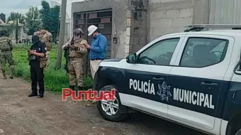 Cateo en San Rafael Tlanalapan por presunto robo de gas en Texmelucan