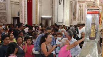 Campanas de Atlixco anuncian visita histórica: llega la reliquia de San Judas Tadeo a Santa María de la Natividad