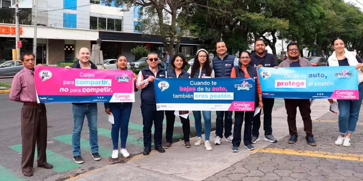 En Puebla capital conmemora el Día Internacional del Peatón