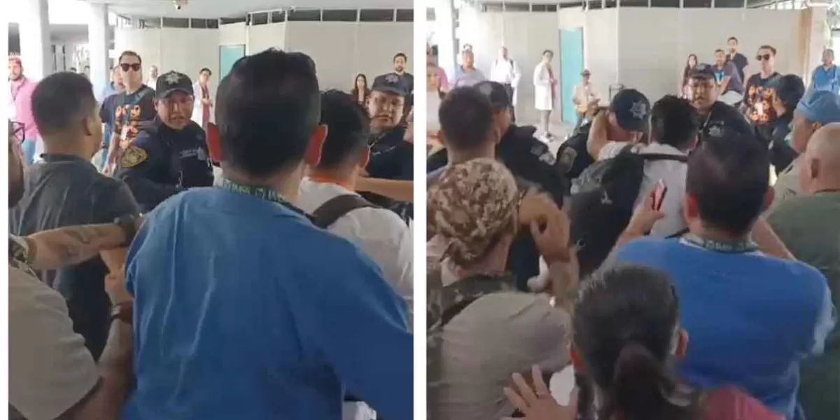 Se enfrentan a golpes en Trabajadores del Centro Médico de Occidente del IMSS  y policías; acusan  malos tratos por parte de los guardias de seguridad