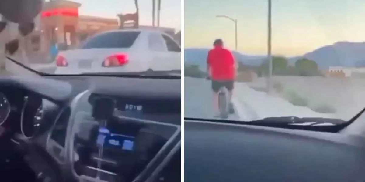 VIDEO. En Las Vegas, jóvenes roban coche y embisten y MAT4N a ciclista