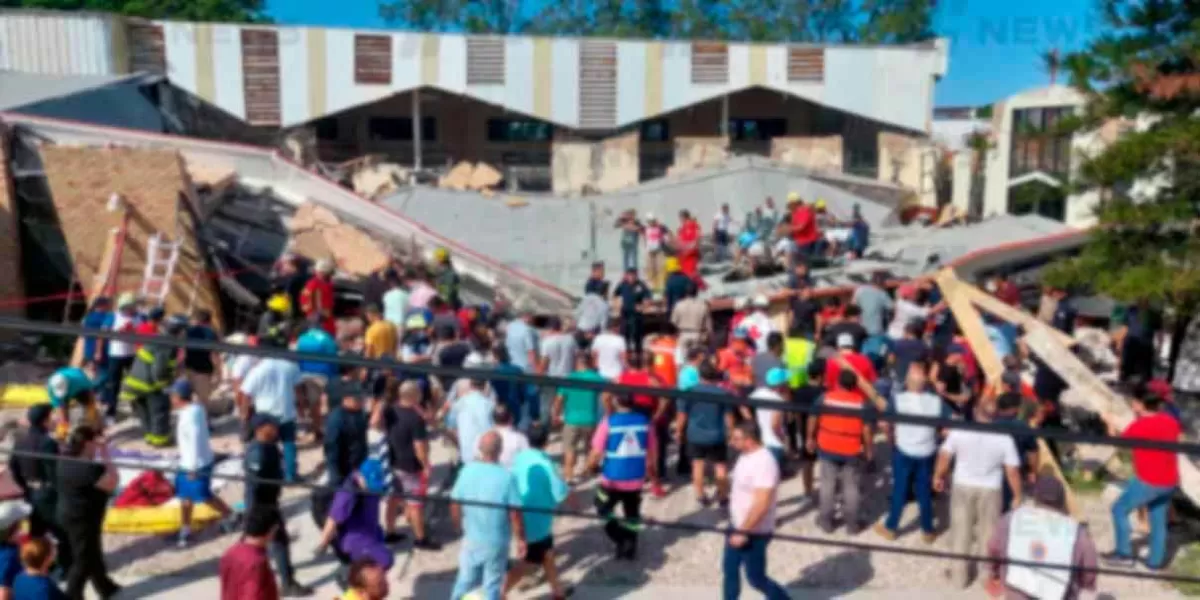 FOTOS. Feligreses murieron aplastados al derrumbarse iglesia en Tamaulipas