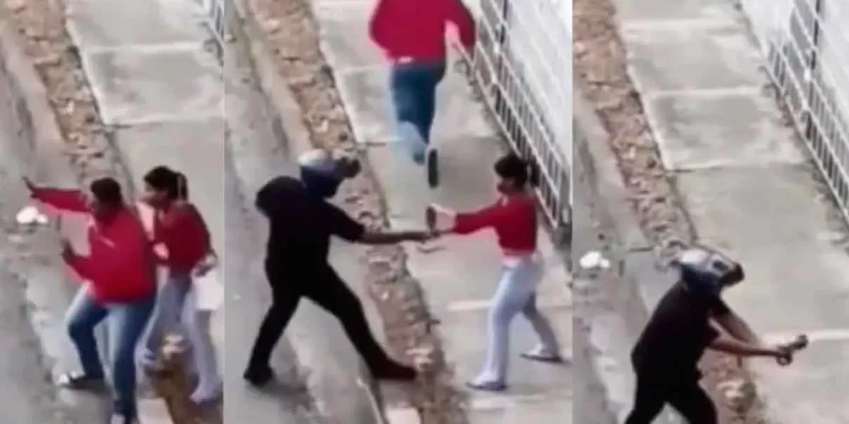 VIDEO. Hombre huye de asalto y deja a su novia; asaltantes siente pena y le regresan su bolsa