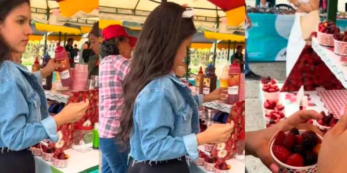 VIDEO. Joven se hace viral por robar miradas vendiendo cocos y hot cakes