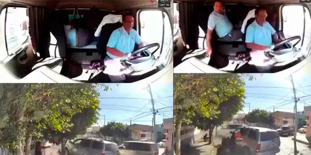 VIDEO. Conductor de abarrotera se libra a asalt0 en Tehuacán 