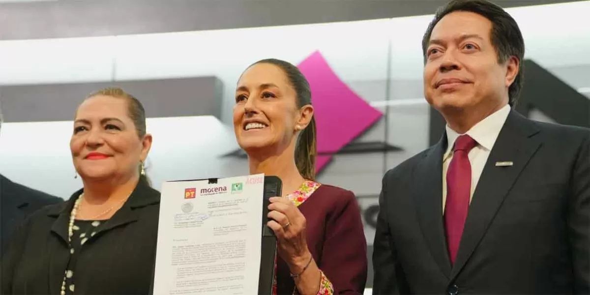 Claudia Sheinbaum se registra como candidata presidencial ante el INE 
