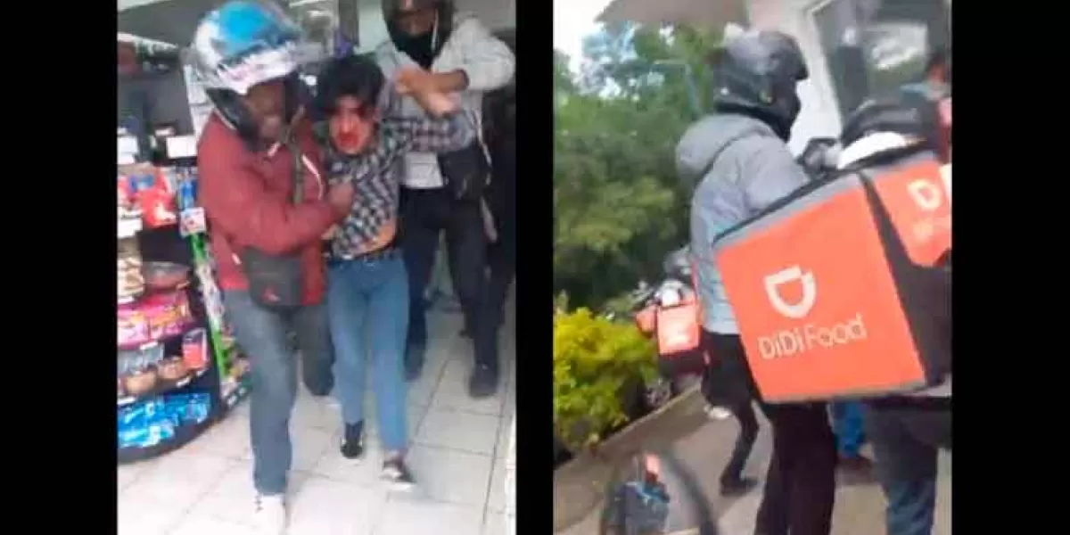Repartidores de DiDi Food toman VENGANZA y golpean a estafador en Veracruz