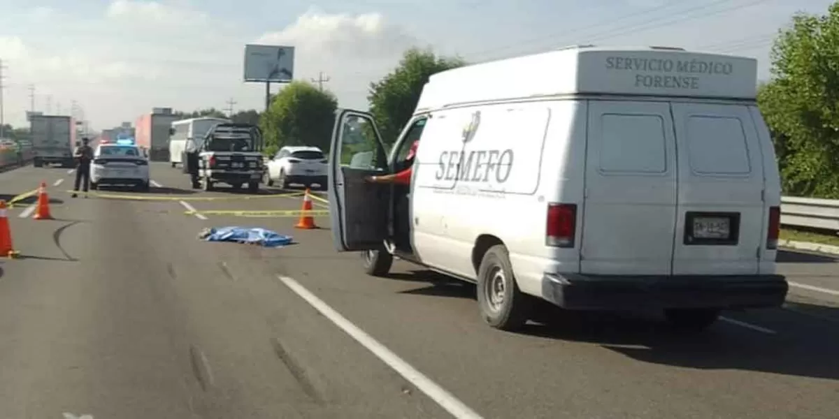 Autos destrozaron a persona en la autopista México-Puebla