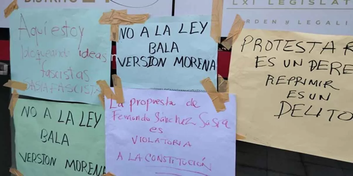 Protestan en Tehuacán contra diputado que pretende sancionar a quienes se manifiesten