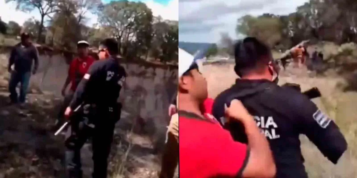 Pobladores de Acajete, Puebla, desarman y agreden a policías